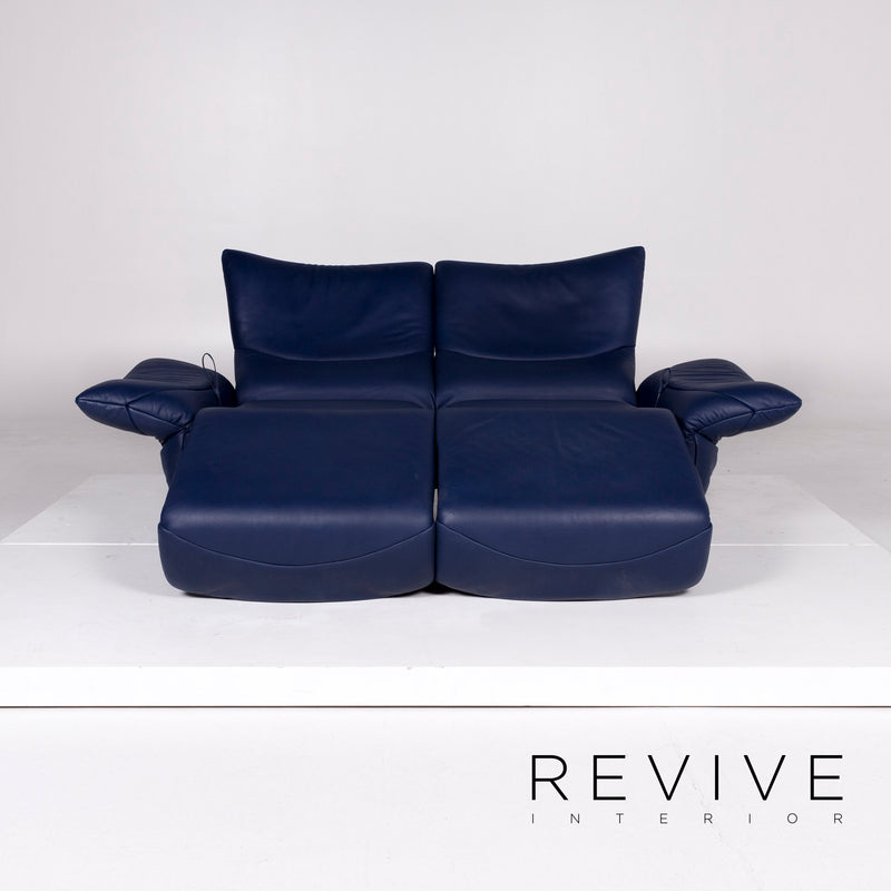 de Sede DS 145 Leder Sofa Blau Zweisitzer Relaxfunktion Funktion Couch 