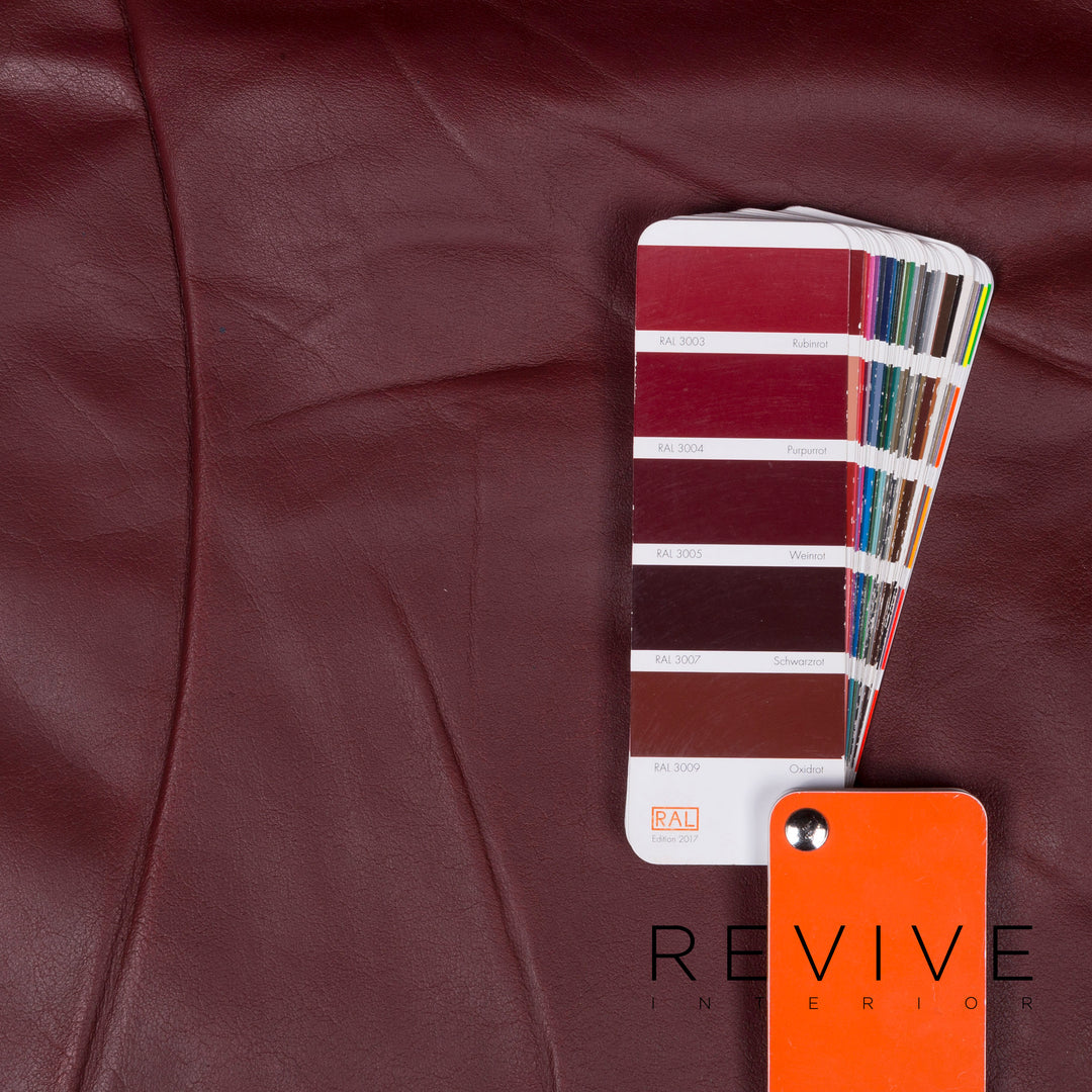 de Sede DS 2011 Designer Leder Sofa Rot Dreisitzer Couch #9501