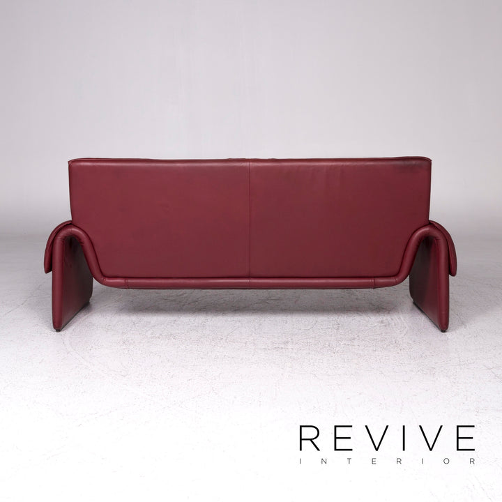 de Sede DS 2011 Designer Leder Sofa Rot Dreisitzer Couch #9501