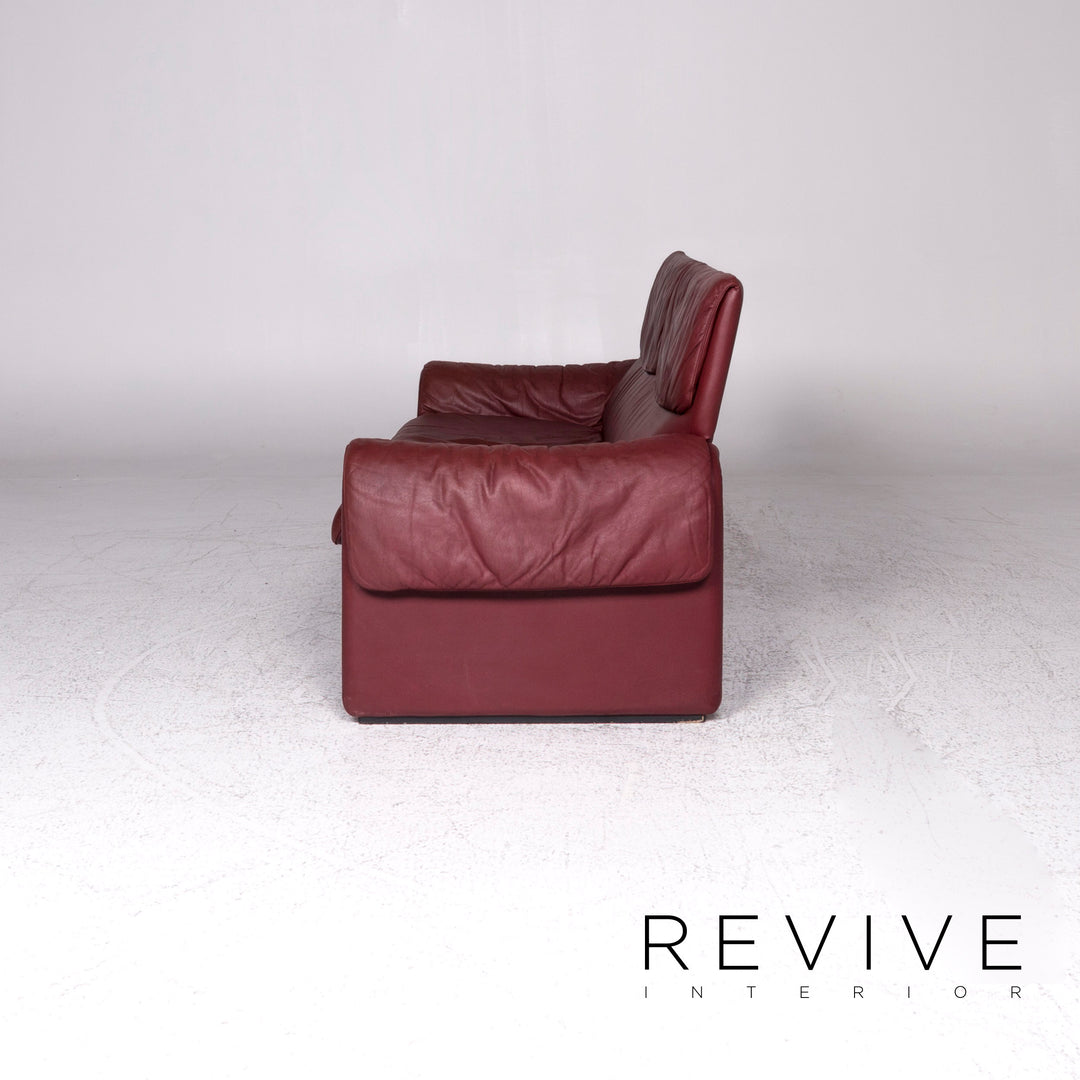 de Sede DS 2011 Designer Leder Sofa Rot Dreisitzer Couch #9501