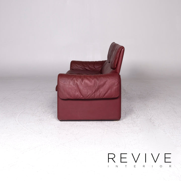 de Sede DS 2011 Designer Leder Sofa Rot Dreisitzer Couch #9501