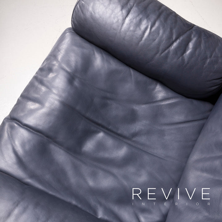 de Sede DS 24 Designer Leather Armchair Blue Genuine Leather Chair #7243