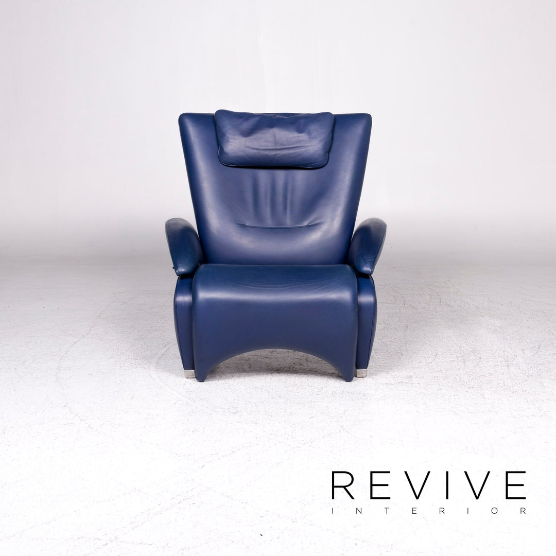 de Sede DS 260 Designer Leder Sessel Blau Relax Funktion #9493