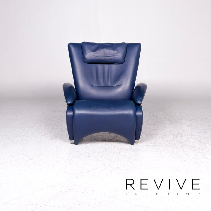 de Sede DS 260 Designer Leder Sessel Blau Relax Funktion #9493