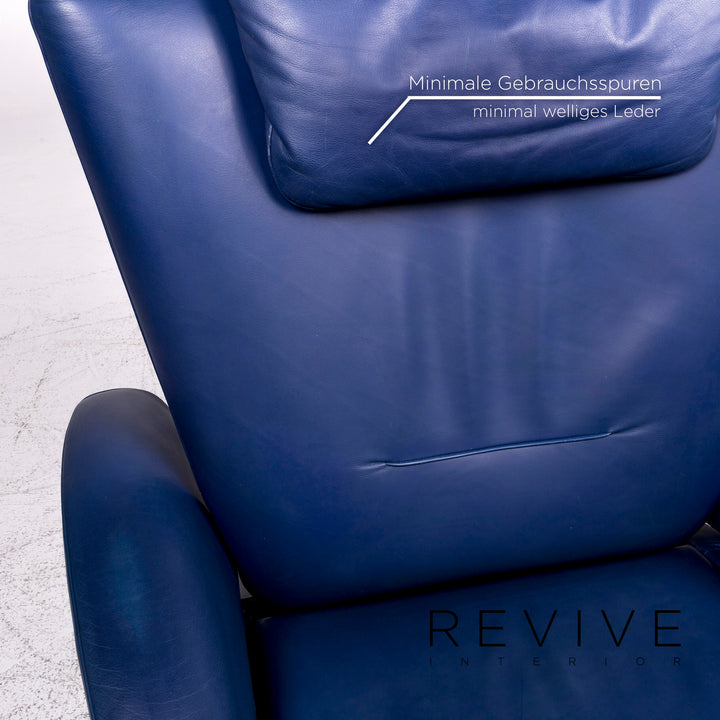 de Sede DS 260 Designer Leder Sessel Blau Relax Funktion #9493