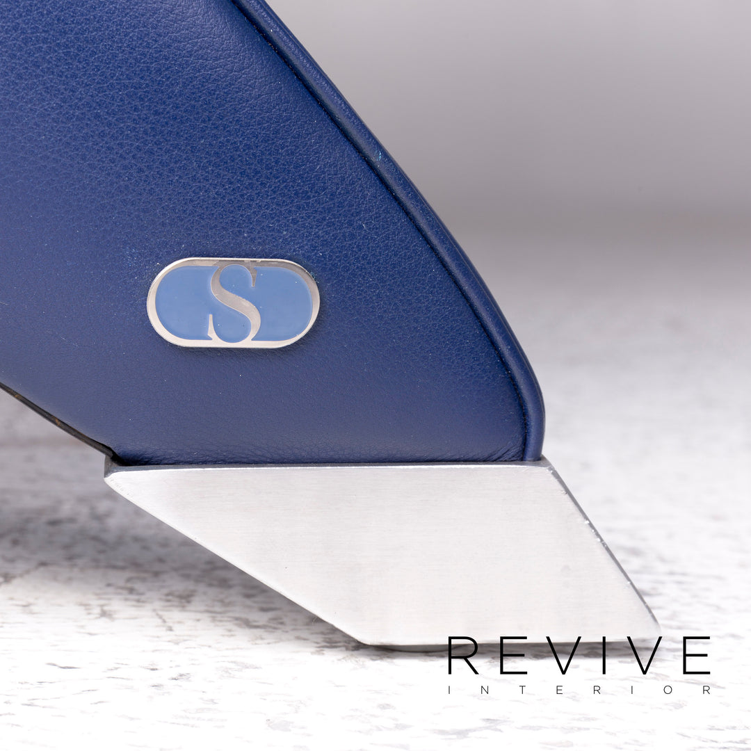 de Sede DS 260 Designer Leder Sessel Blau Relax Funktion #9493