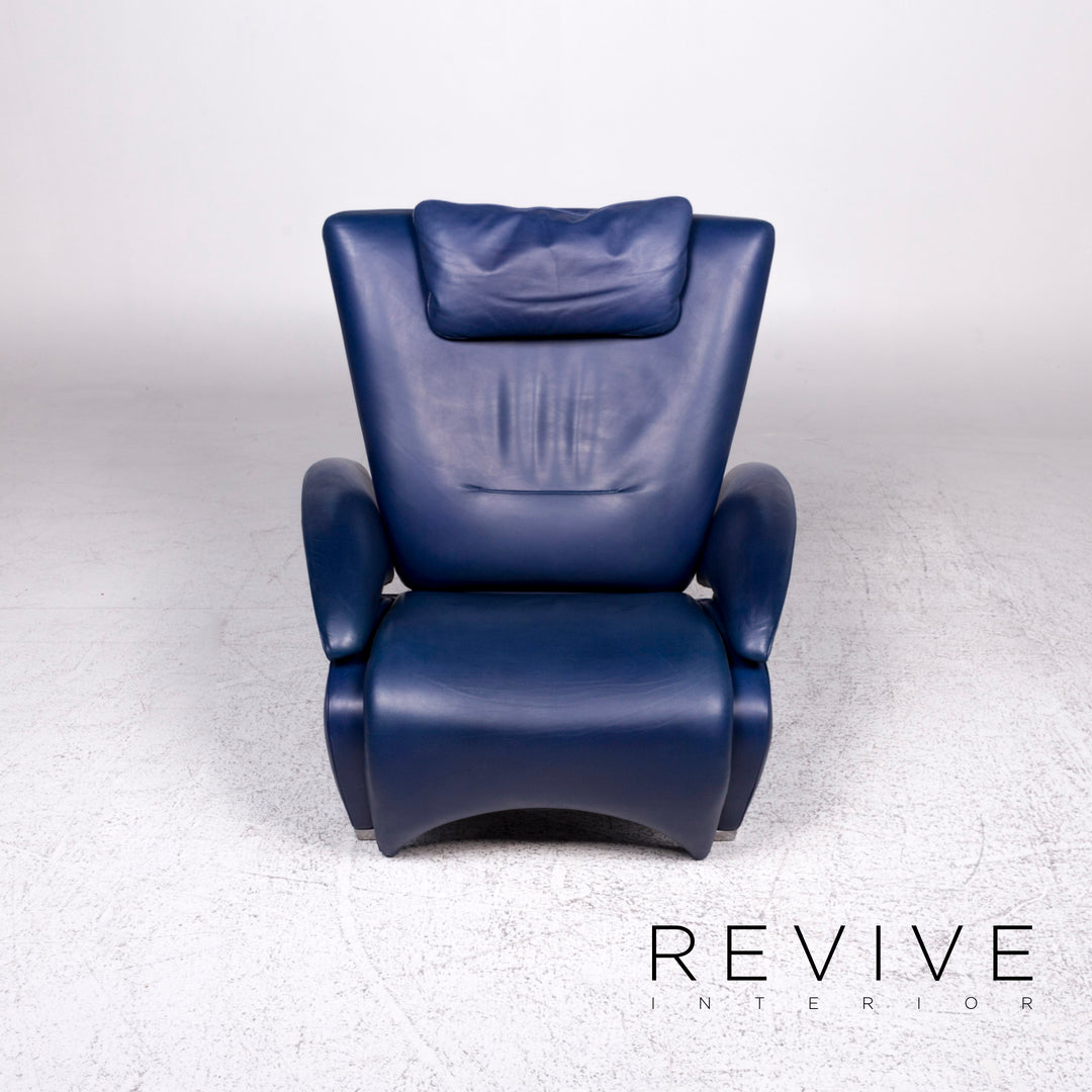 de Sede DS 260 Designer Leder Sessel Blau Relax Funktion #9493