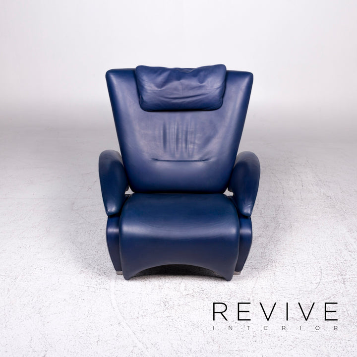 de Sede DS 260 Designer Leder Sessel Blau Relax Funktion #9493