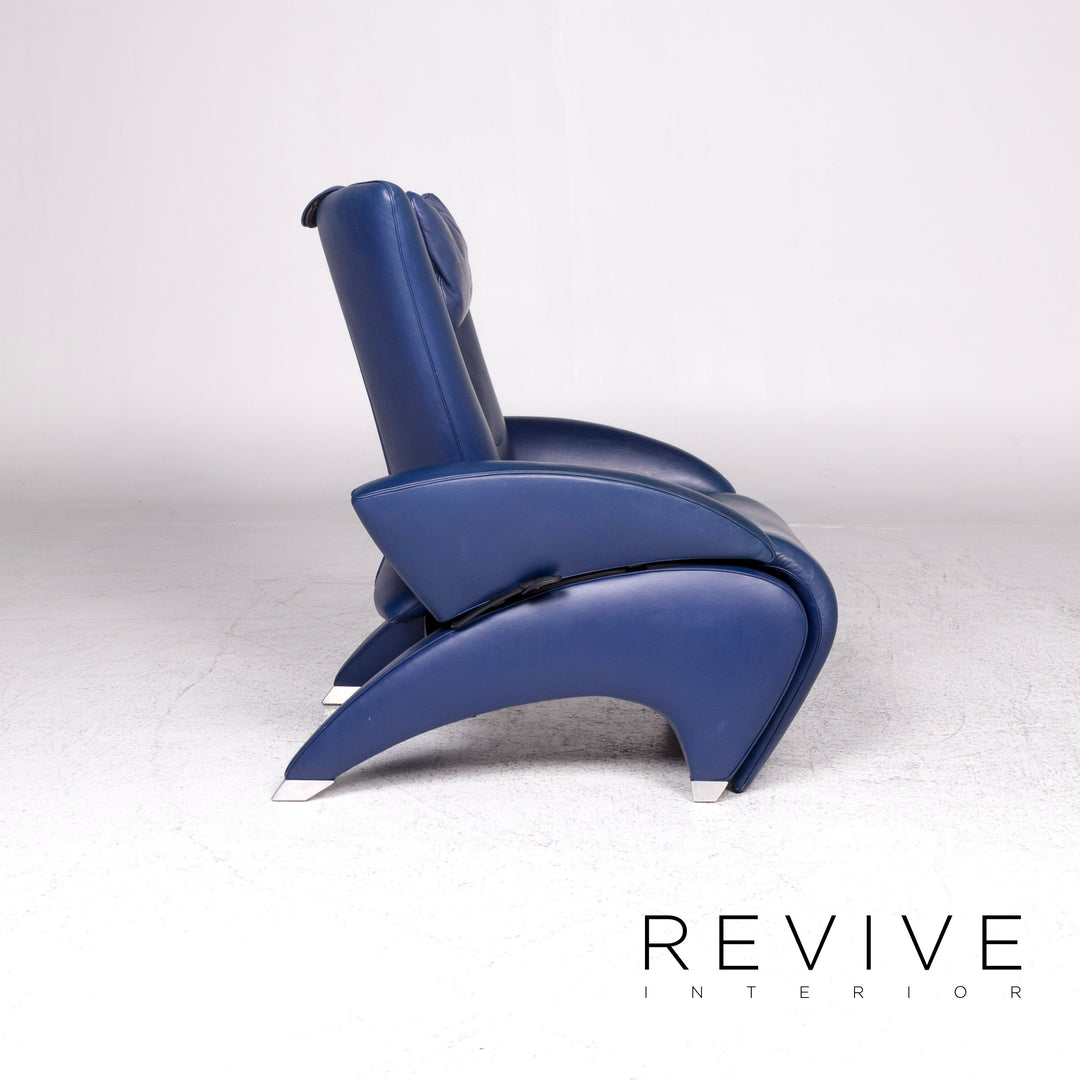 de Sede DS 260 Designer Leder Sessel Blau Relax Funktion #9493