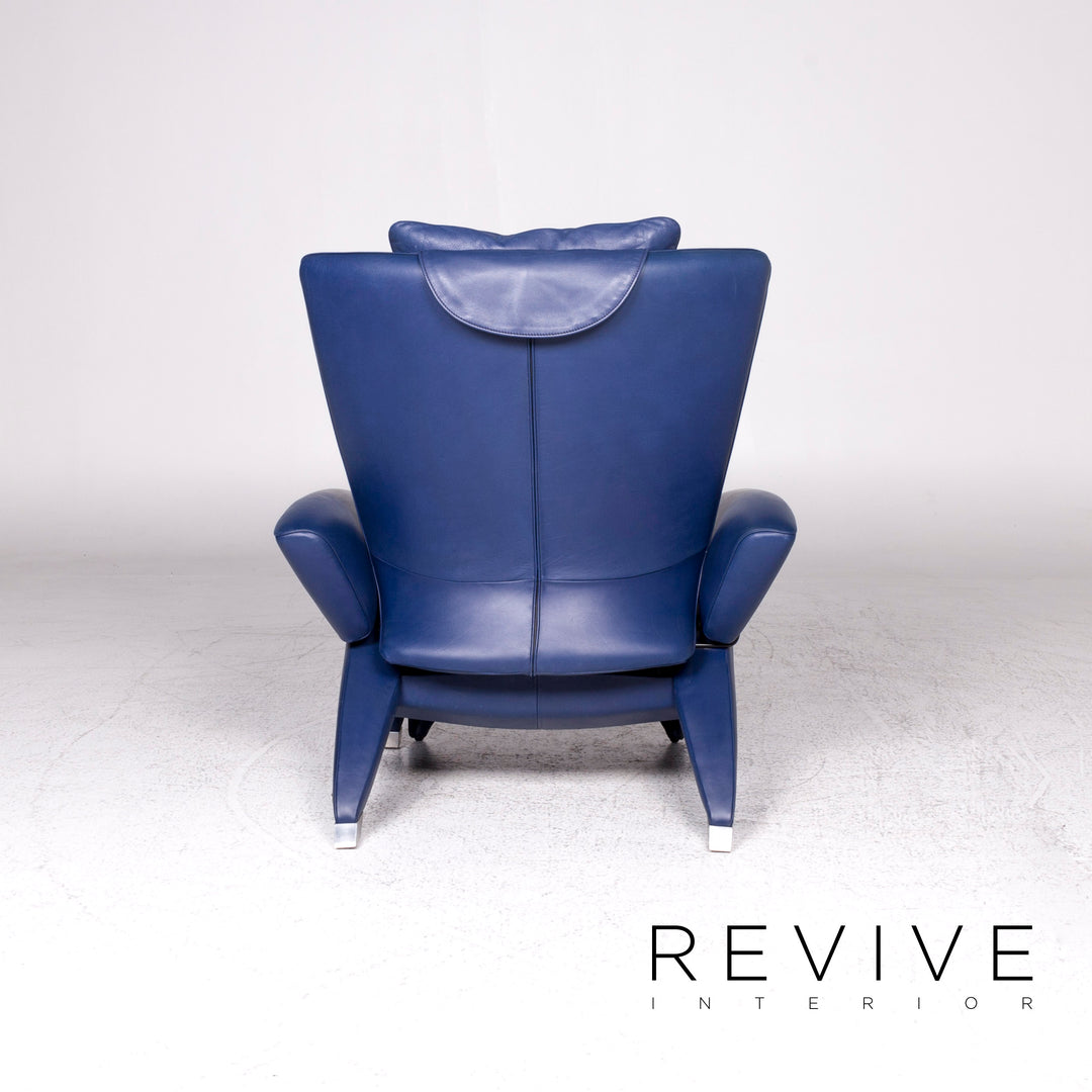 de Sede DS 260 Designer Leder Sessel Blau Relax Funktion #9493