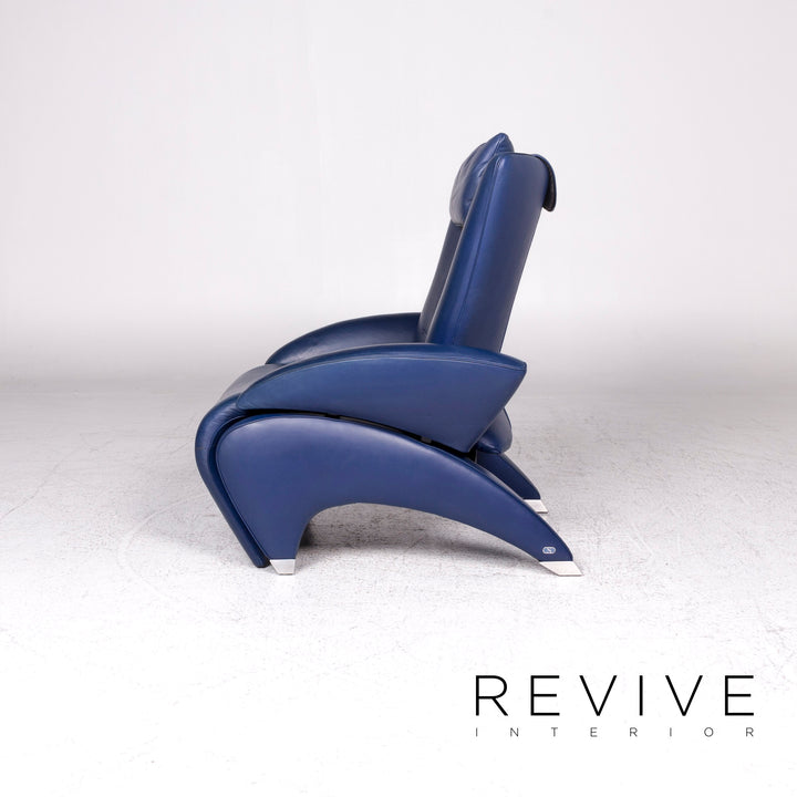 de Sede DS 260 Designer Leder Sessel Blau Relax Funktion #9493