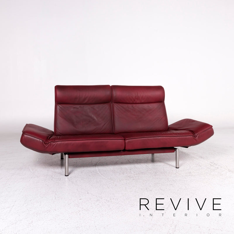 de Sede DS 450 Designer Leder Sofa Weinrot Rot Zweisitzer Relax Funktion Couch 