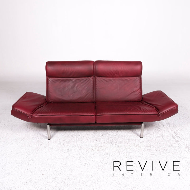 de Sede DS 450 Designer Leder Sofa Weinrot Rot Zweisitzer Relax Funktion Couch 