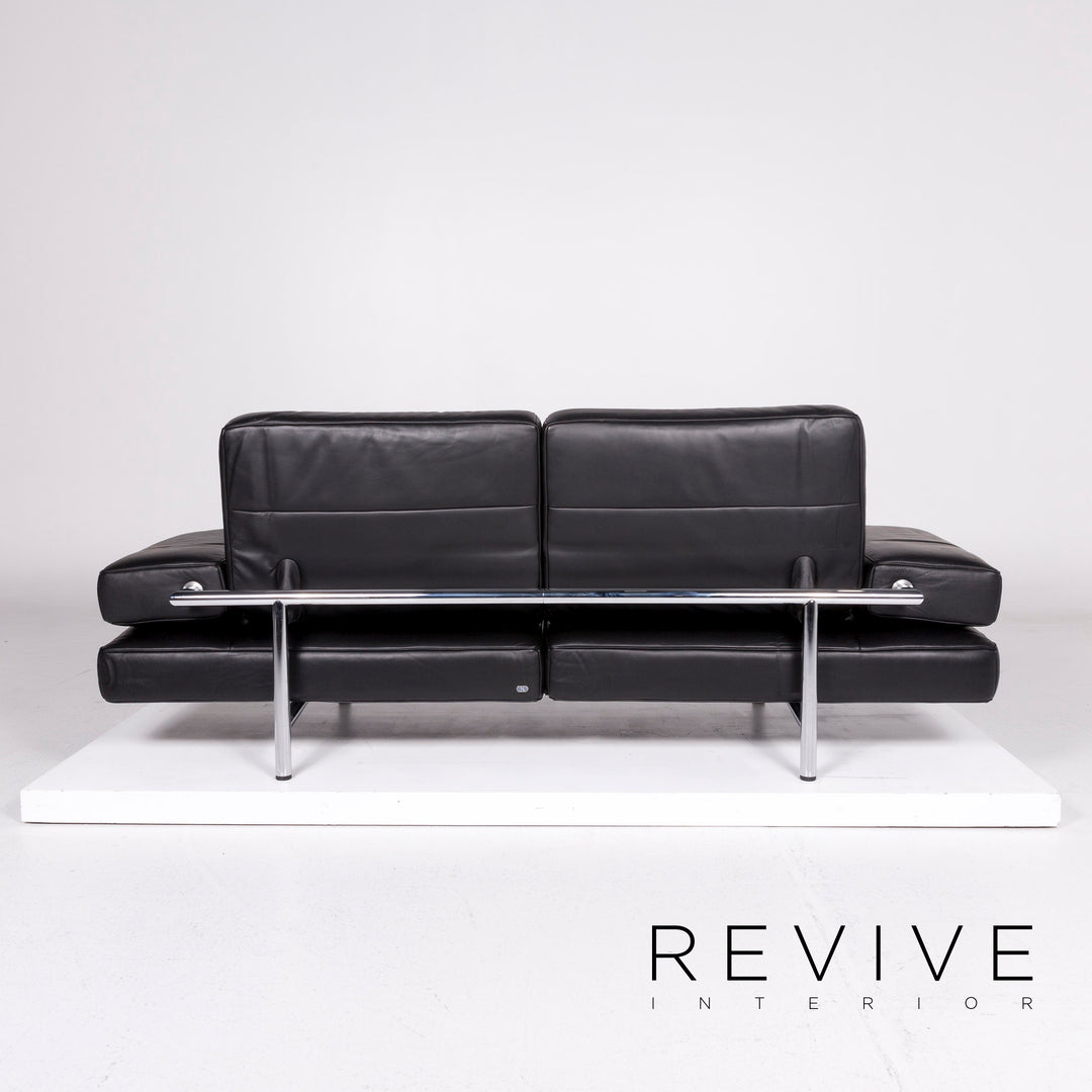 de Sede DS 460 Leder Sofa Schwarz Dreisitzer Relaxfunktion Funktion Couch #11119
