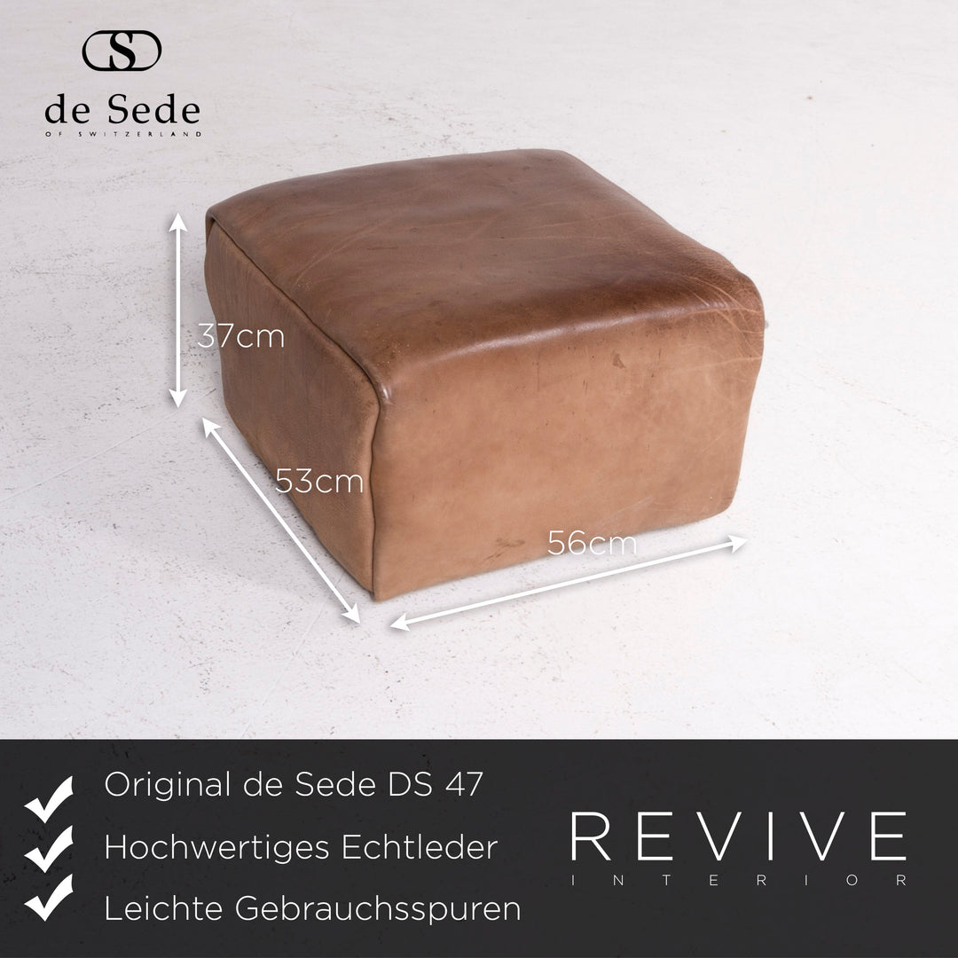 de Sede DS 47 designer leather sofa armchair stool set genuine leather two-seater three-seater couch aniline #8680