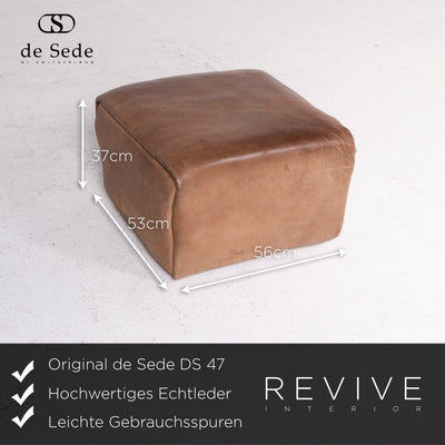 de Sede DS 47 Designer Leder Sofa Sessel Hocker Garnitur Echtleder Zweisitzer Dreisitzer Couch Anilin #8680