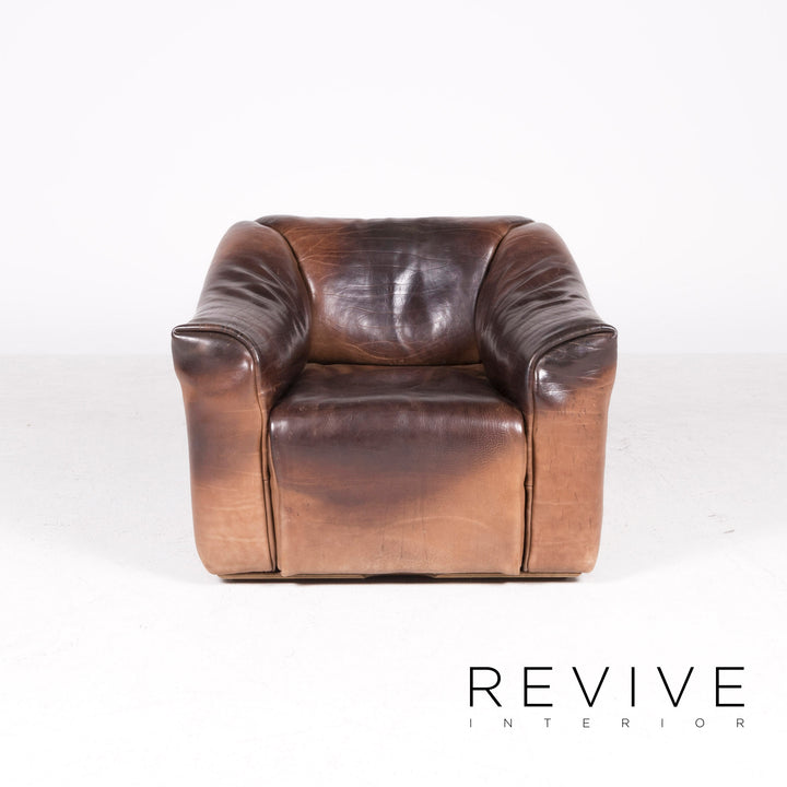 de Sede DS 47 designer leather sofa armchair stool set genuine leather two-seater three-seater couch aniline #8680