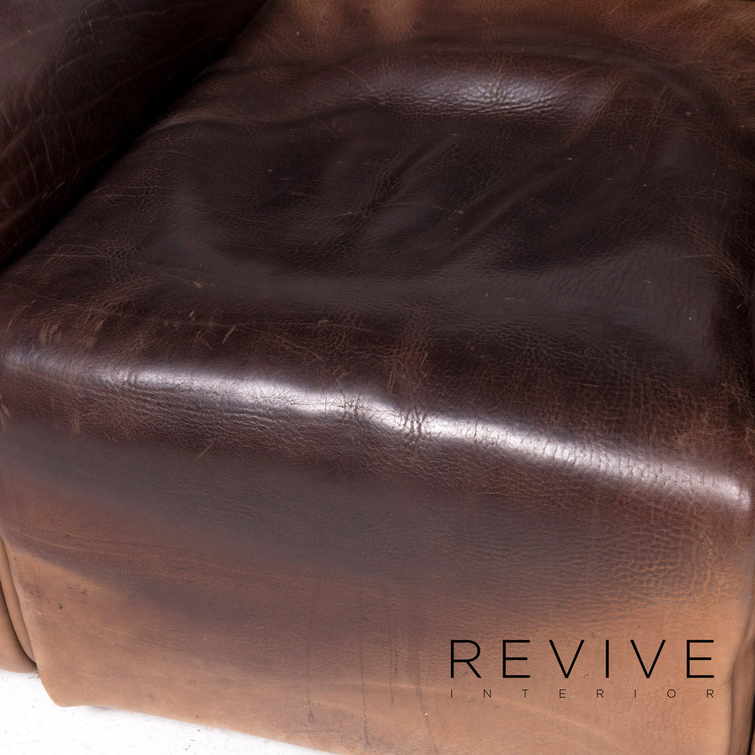 de Sede DS 47 designer leather sofa armchair stool set genuine leather two-seater three-seater couch aniline #8680