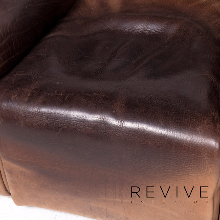 de Sede DS 47 designer leather sofa armchair stool set genuine leather two-seater three-seater couch aniline #8680