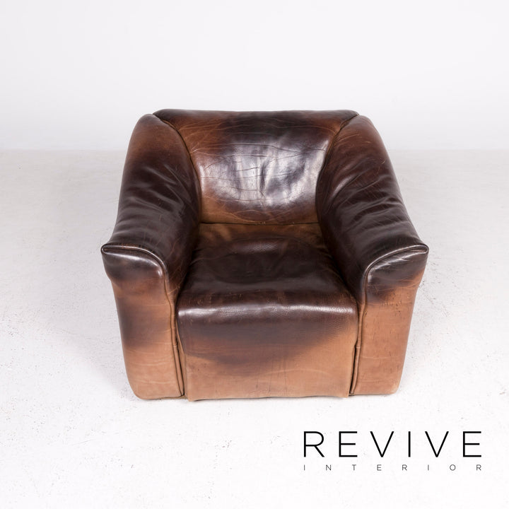 de Sede DS 47 designer leather sofa armchair stool set genuine leather two-seater three-seater couch aniline #8680