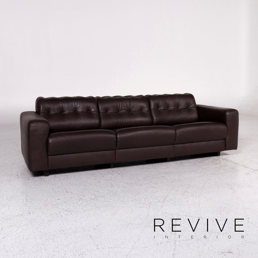 de Sede leather sofa brown three-seater couch #9830