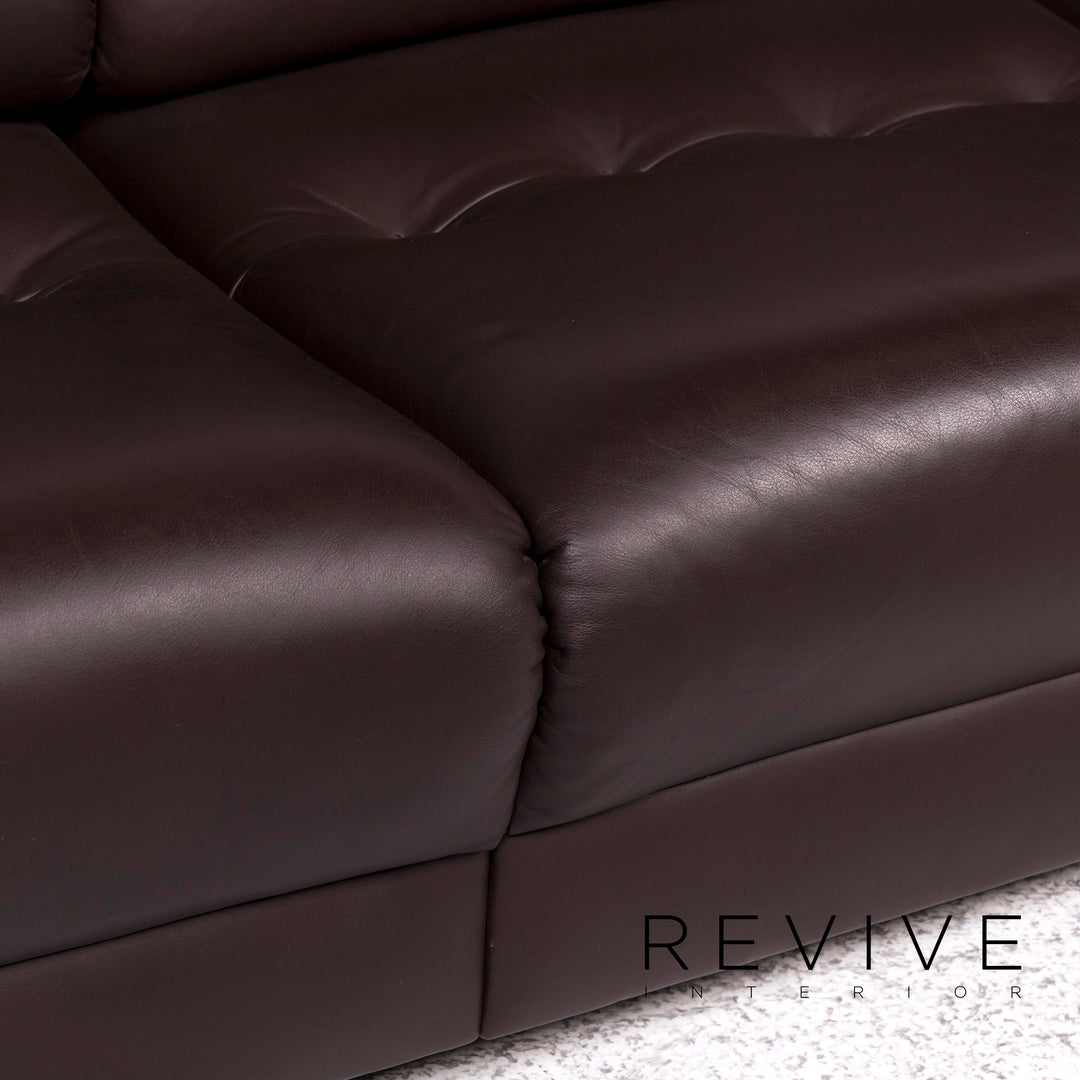 de Sede leather sofa brown three-seater couch #9830