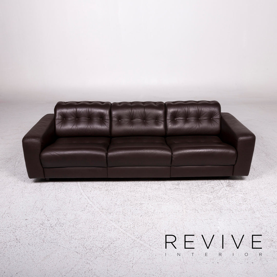 de Sede leather sofa brown three-seater couch #9830