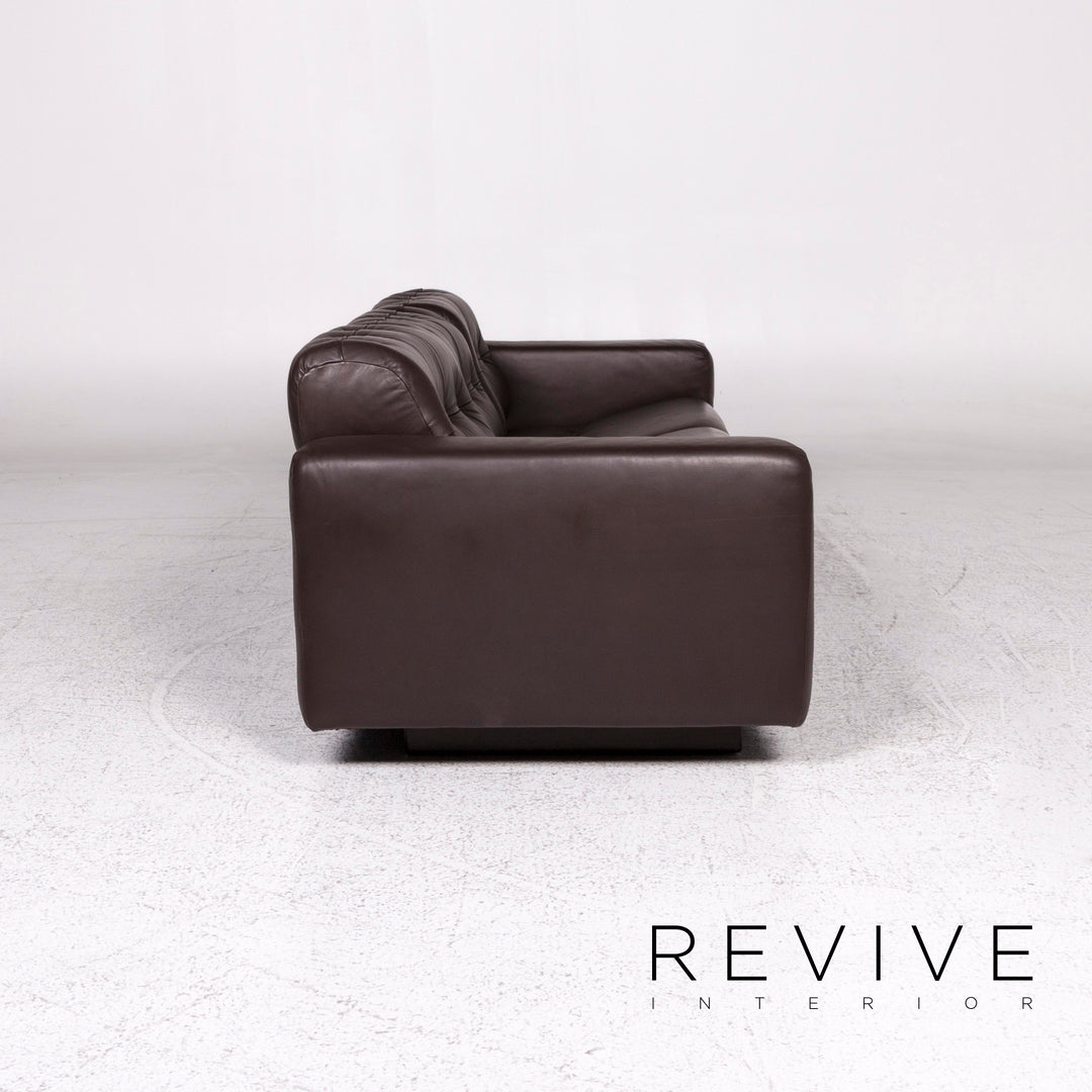 de Sede leather sofa brown three-seater couch #9830