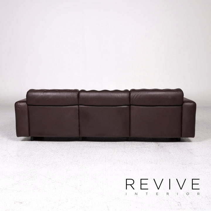 de Sede leather sofa brown three-seater couch #9830