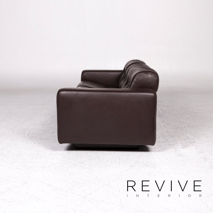 de Sede leather sofa brown three-seater couch #9830