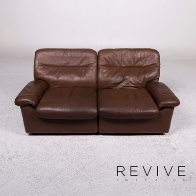de Sede Leder Sofa Garnitur Braun 1x Dreisitzer 1x Zweisitzer 1x Sessel #9817
