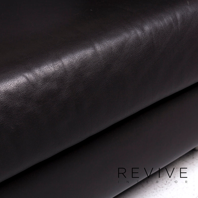 de Sede Leder Sofa Schwarz Zweisitzer Couch 