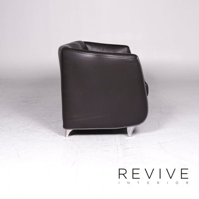 de Sede Leder Sofa Schwarz Zweisitzer Couch #9141