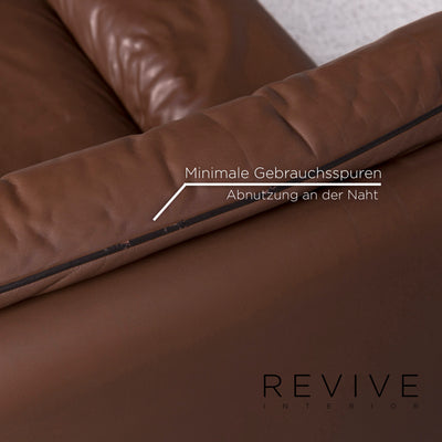 de Sede Leder Sofa Garnitur Braun 1x Dreisitzer 1x Zweisitzer 1x Sessel #9817