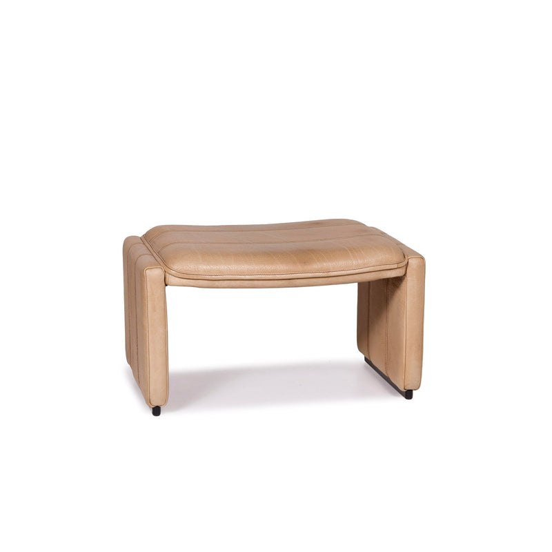 de Sede Leder Hocker Beige Schemel 