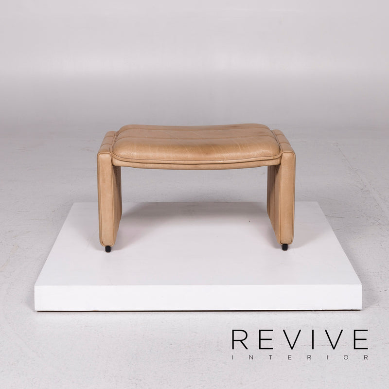 de Sede Leder Hocker Beige Schemel 