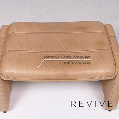 de Sede Leder Hocker Beige Schemel #11359