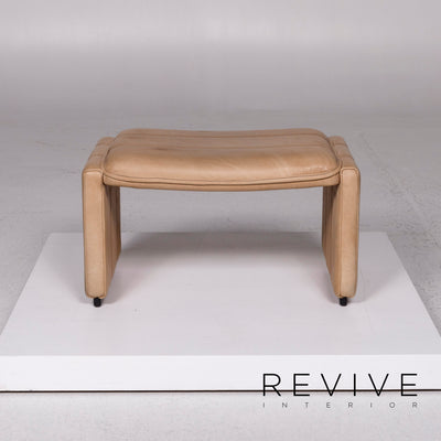 de Sede Leder Hocker Beige Schemel #11359