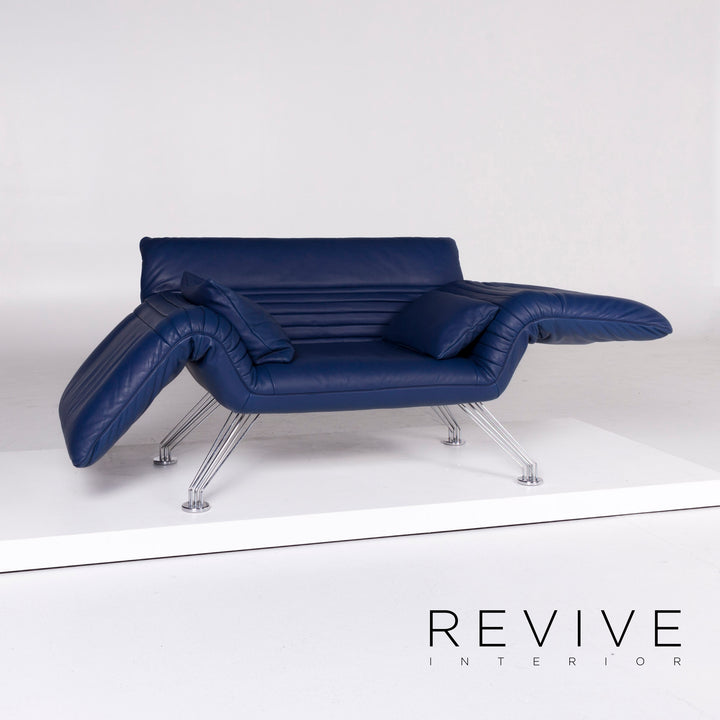 de Sede ds 142 designer leather armchair by Wilfried Totzek Blue armchair #10328