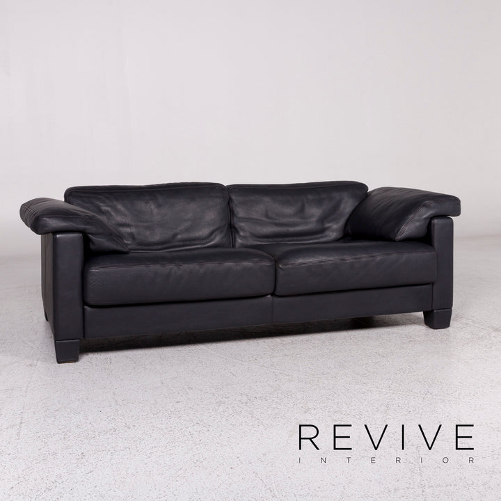 de Sede ds 17 Leder Sofa Anthrazit Zweisitzer #9985