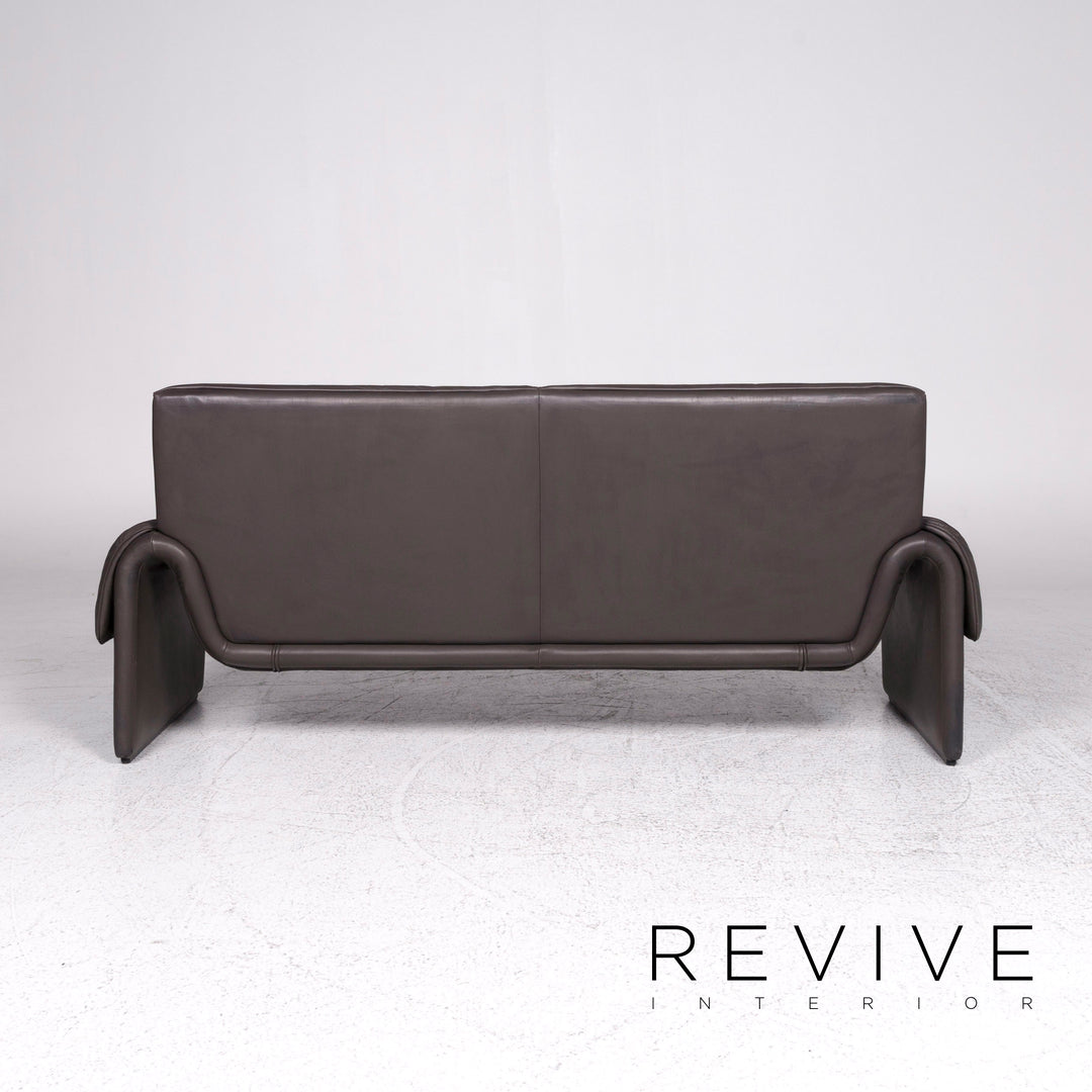 de Sede ds 2011 Designer Leder Sofa Graubraun Zweisitzer Couch #9503