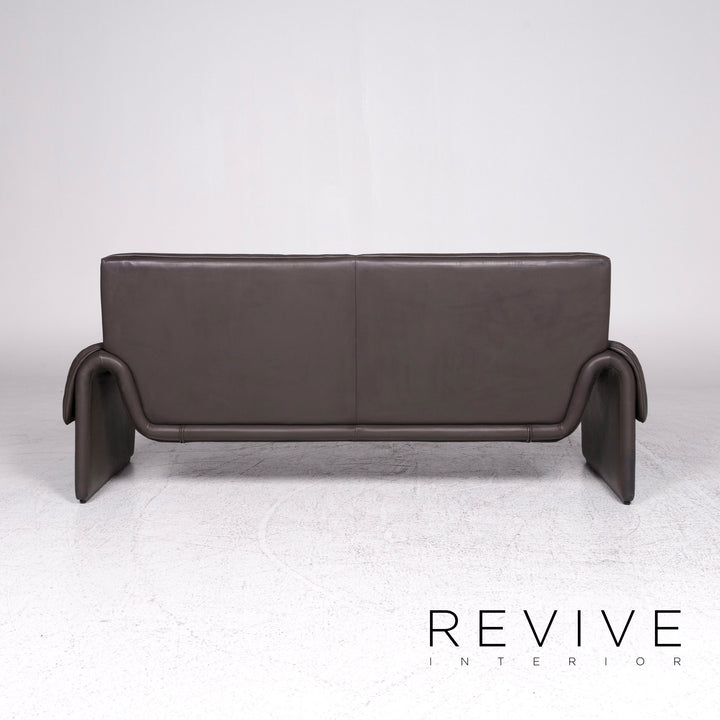 de Sede ds 2011 Designer Leder Sofa Graubraun Zweisitzer Couch #9503
