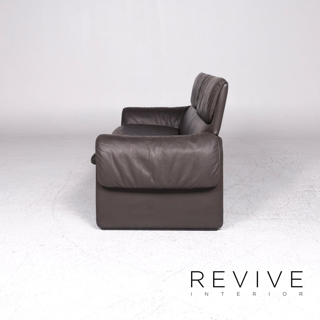 de Sede ds 2011 Designer Leder Sofa Graubraun Zweisitzer Couch #9503