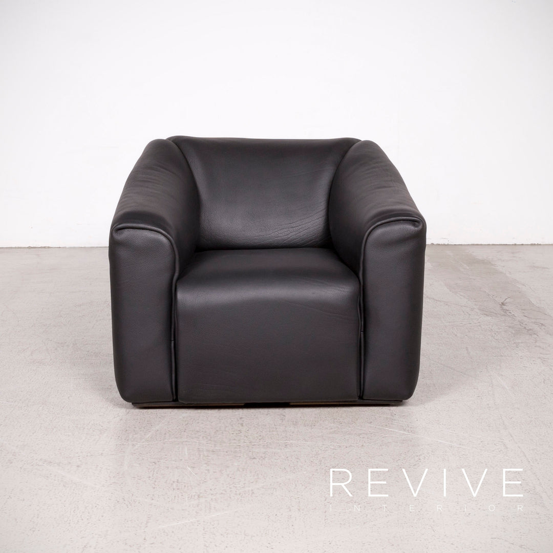 de Sede ds 47 Leder Sessel Schwarz Echtleder #8258