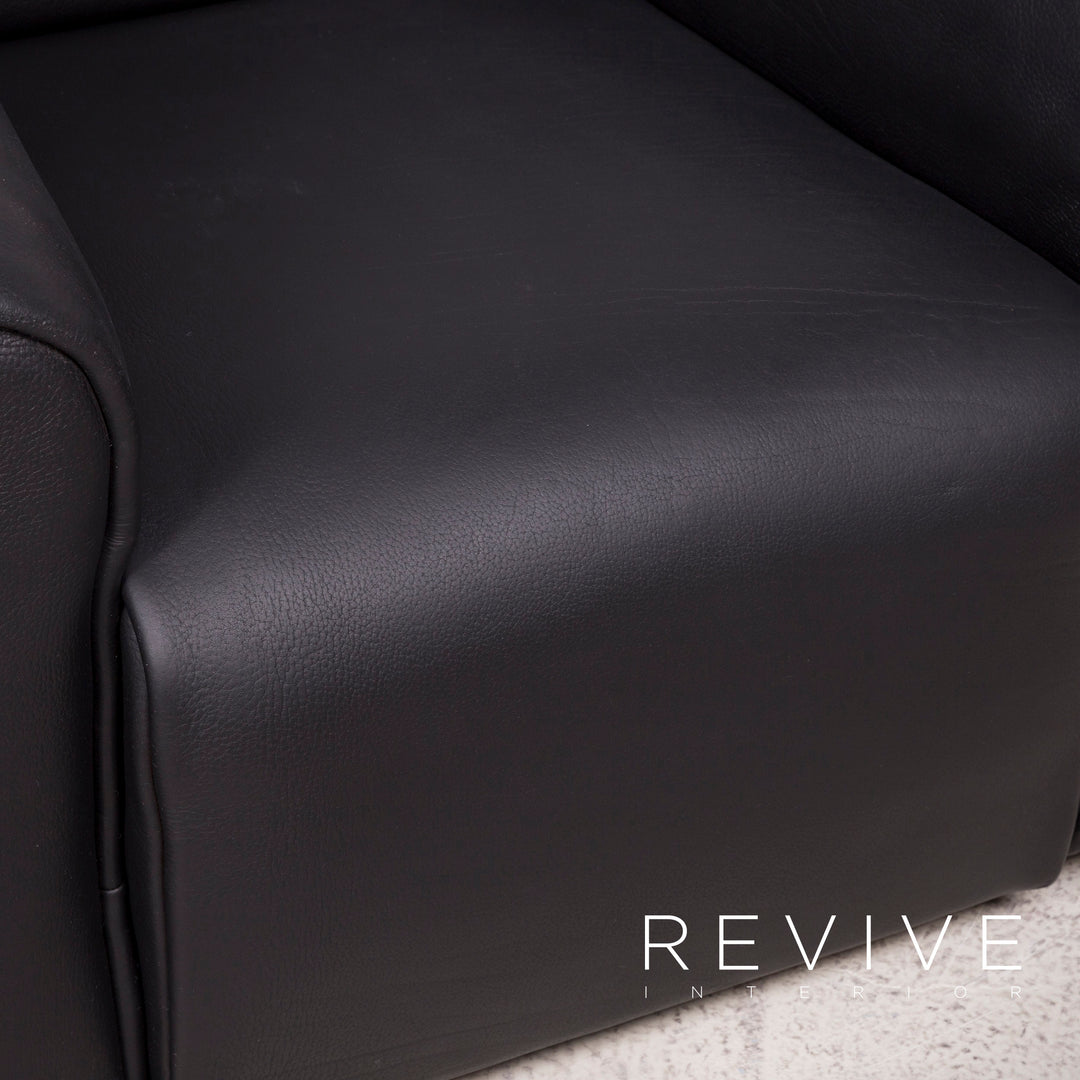 de Sede ds 47 Leder Sessel Schwarz Echtleder #8258