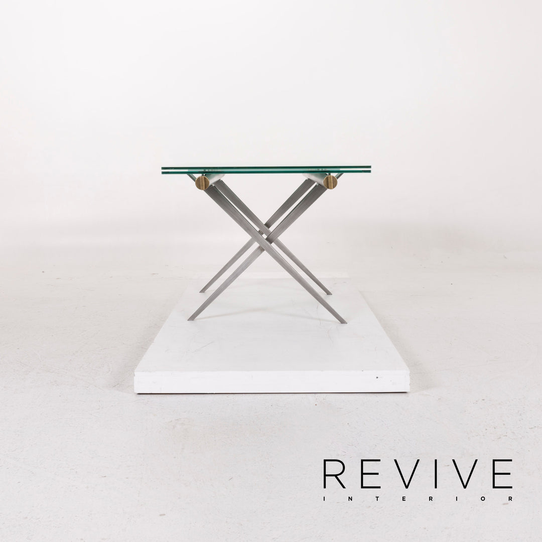 DESALTO glass dining table function table extendable #12392