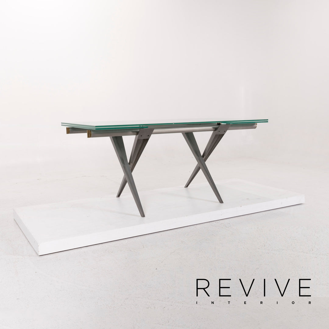 DESALTO glass dining table function table extendable #12392