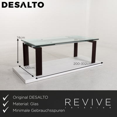 DESALTO Stilt Glas Holz Esstisch Ausziebar Tisch #13182