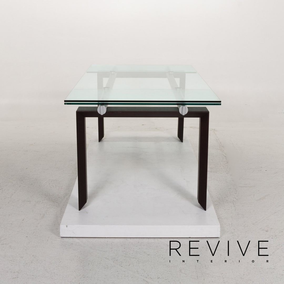 DESALTO Stilt Glass Wood Extendable Dining Table #13182