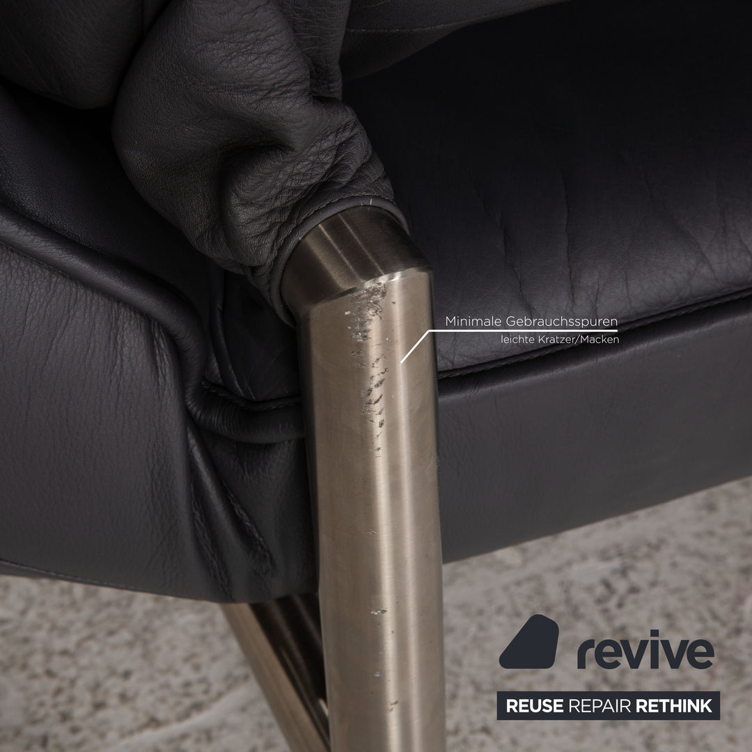 de Sede DS 450 Leder Zweisitzer Grau Sofa Couch Funktion